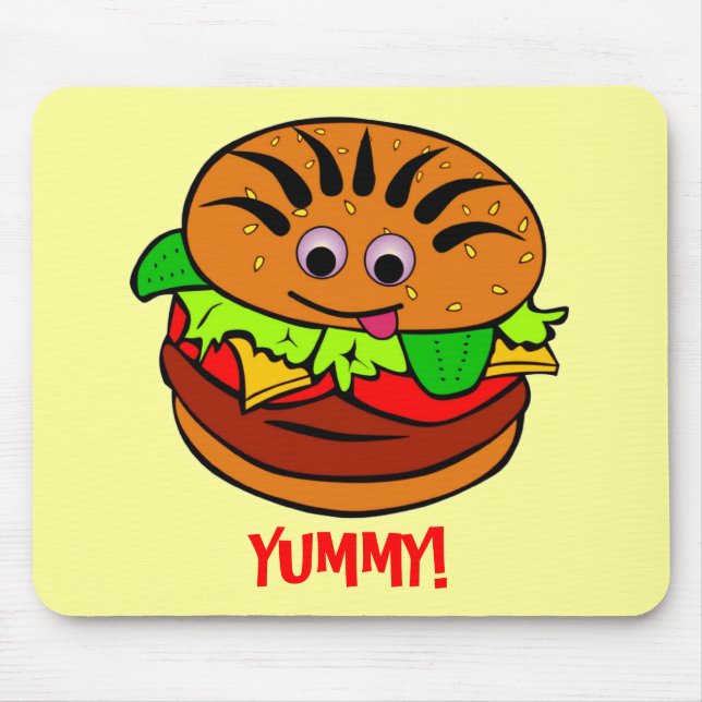 Mousepad Yummy Hamburger (Frente)