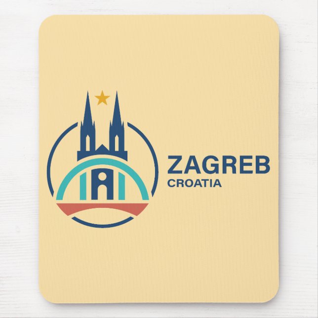 Mousepad Zagreb Croácia Europa (Frente)
