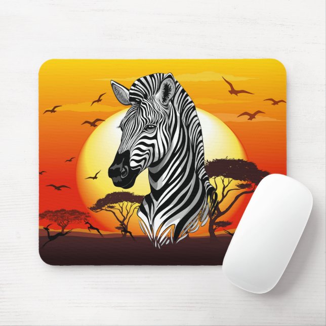 Mousepad Zebra African Savanna Wild Animal (Com mouse)