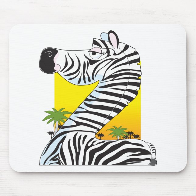 Mousepad Zebra animal do alfabeto (Frente)