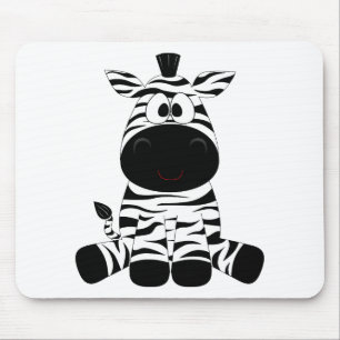 Mousepad Zebra Animal Fofo Listras Selva Safari Caprichoso