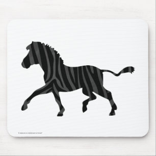 Mousepad Zebra Black e Cinza Silhouter