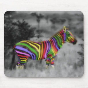 Mousepad Zebra do arco-íris