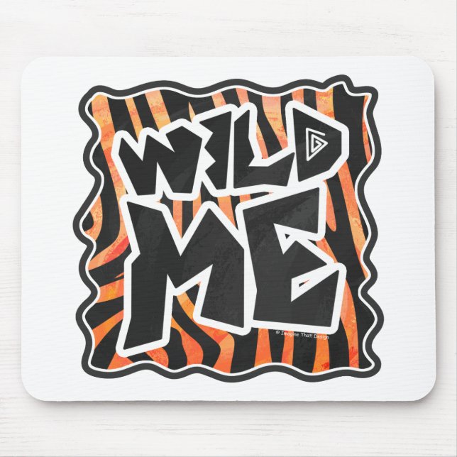 Mousepad Zebra Preta e Laranja Selvagem (Frente)