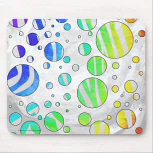 Mousepad Zebra Rainbow e White Impressão