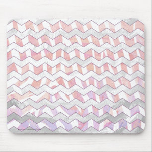 Mousepad Zebra Rosa e White Chevron