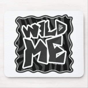 Mousepad Zebra Selvagem preto e cinza