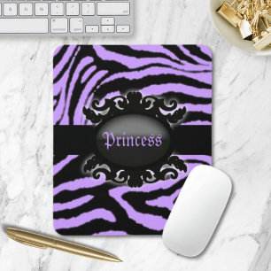 Mousepad Zebra sofisticada Monograma de impressão