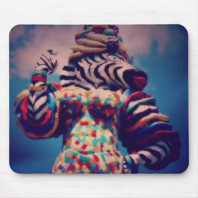 Mousepad Zebra, um animal de festa (Frente)