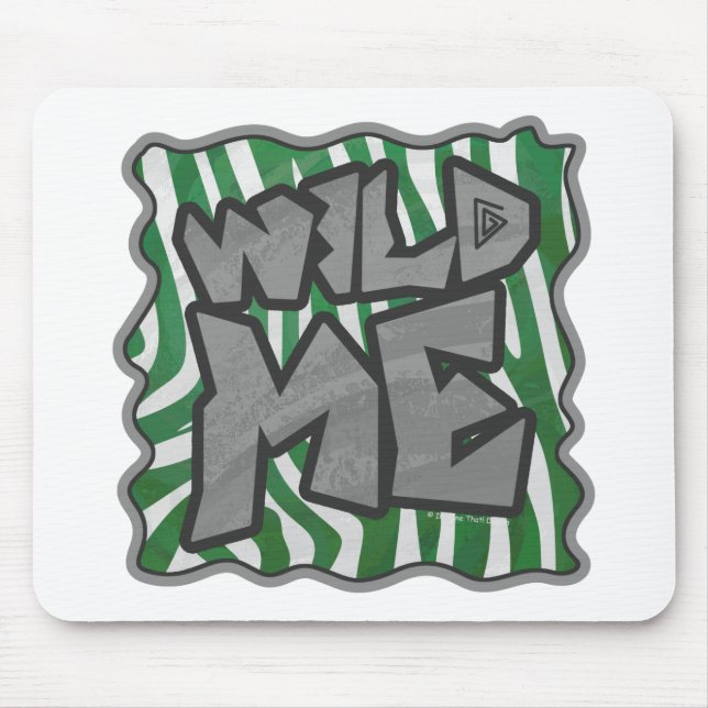 Mousepad Zebra Verde e Branco (Frente)