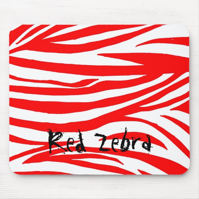 Mousepad Zebra Vermelha (Frente)