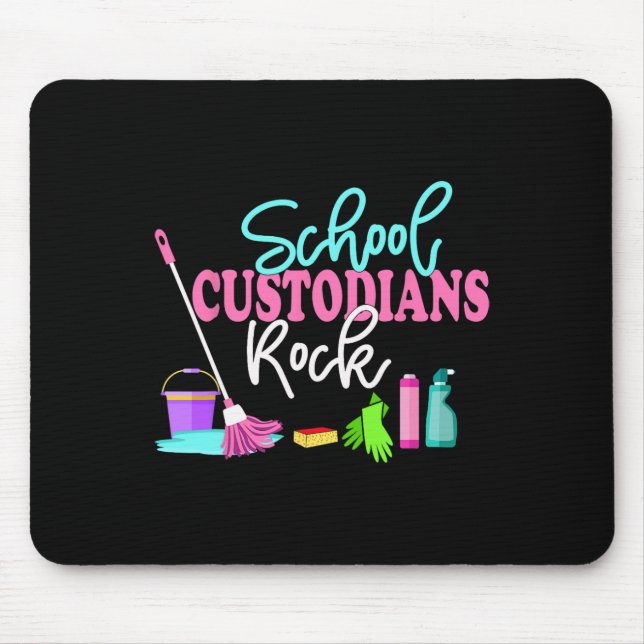 Mousepad  Zeladores de Escolas Voltam às Aulas com Tudo - A (Frente)