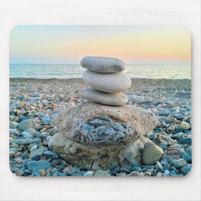 Mousepad Zen Beach Stones (Frente)