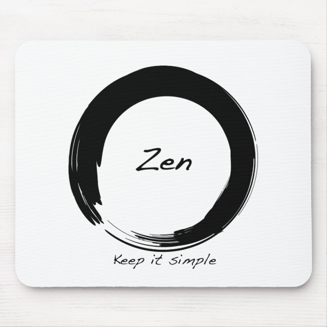 Mousepad Zen: Mantenha-o simples (Frente)