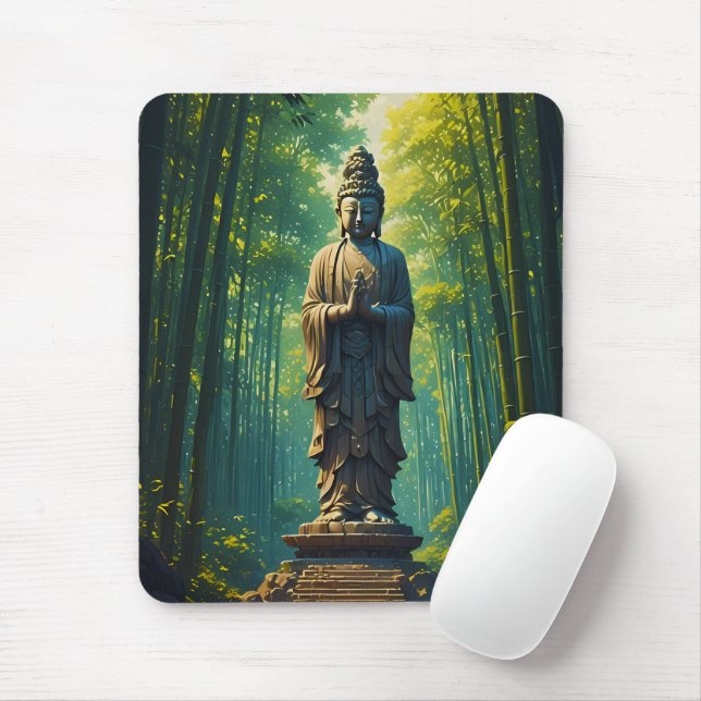 Mousepad Zen no Bamboo Grove (Com mouse)