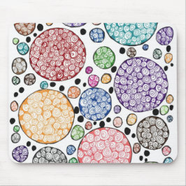 Mousepad Zentangle circles pattern