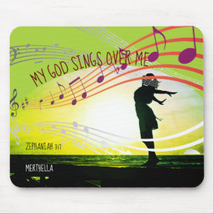 Mousepad Zephaniah 3:17 MEU DEUS CADEIA SOBRE MIM Personali