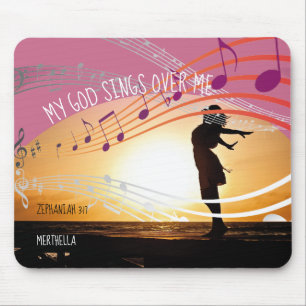 Mousepad Zephaniah 3:17 MEU DEUS CADEIA SOBRE MIM Personali