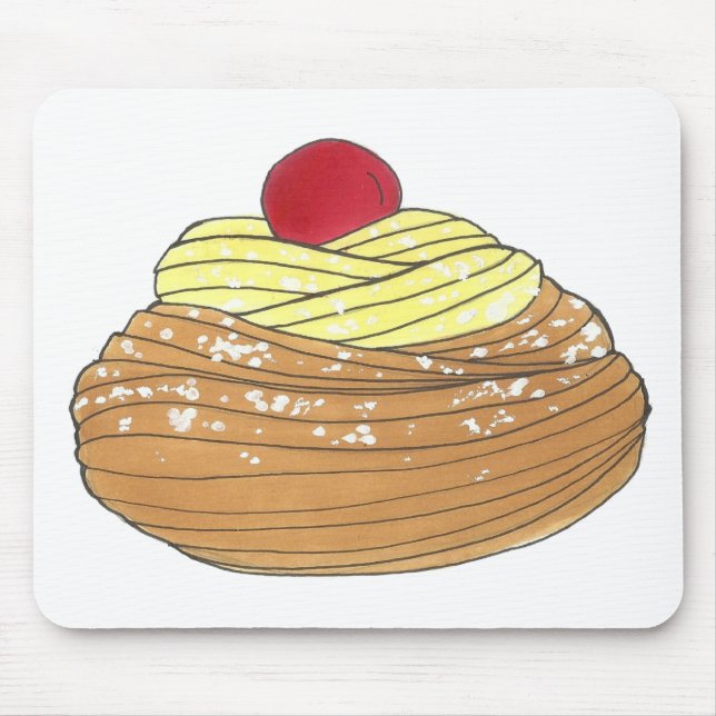 Mousepad ZEPPOLE Itália Fried Dough Pastery Foley Foodie (Frente)