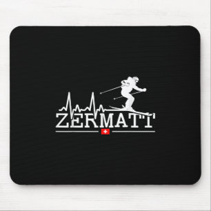 Mousepad Zermatt Heartbeat Alpino Esqui Suíço Switzer