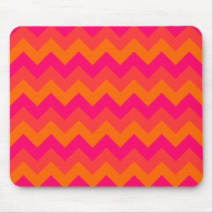 Mousepad Ziguezague alaranjado e cor-de-rosa