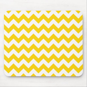 Mousepad Ziguezague amarelo de Chevron do Freesia