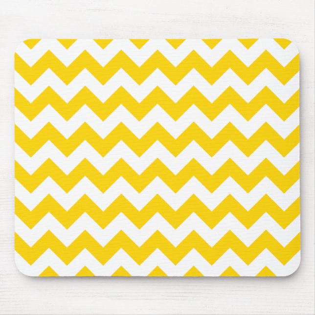 Mousepad Ziguezague amarelo de Chevron do Freesia (Frente)