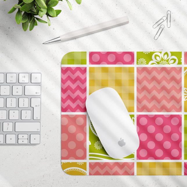 Mousepad Zigzag, Chevron, Bolinhas, Gingham, Patchwork (Criador carregado)