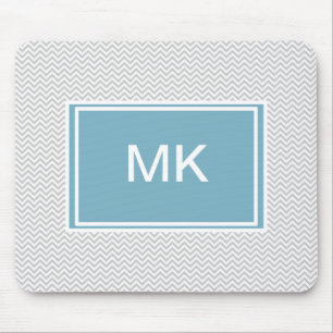 Mousepad ZigZag de Cinzas simples