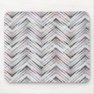 Mousepad Zigzag, geométrico, cinzas, lilás, rosa, preto,