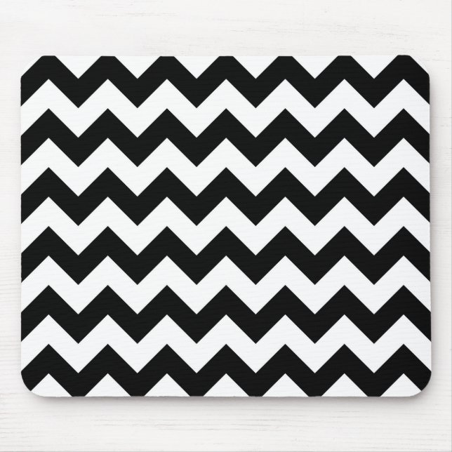 Mousepad Zigzag preto e branco (Frente)