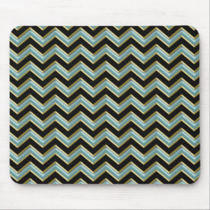 Mousepad ZigZag preto-e-Dourado
