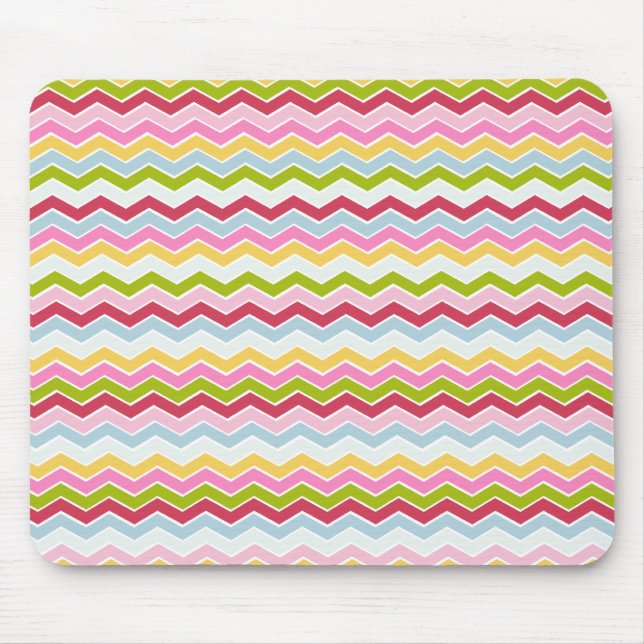 Mousepad Zigzag quevron multicolor (Frente)
