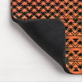 Mousepad ZigZag triângulos e geometria em laranja a sepia