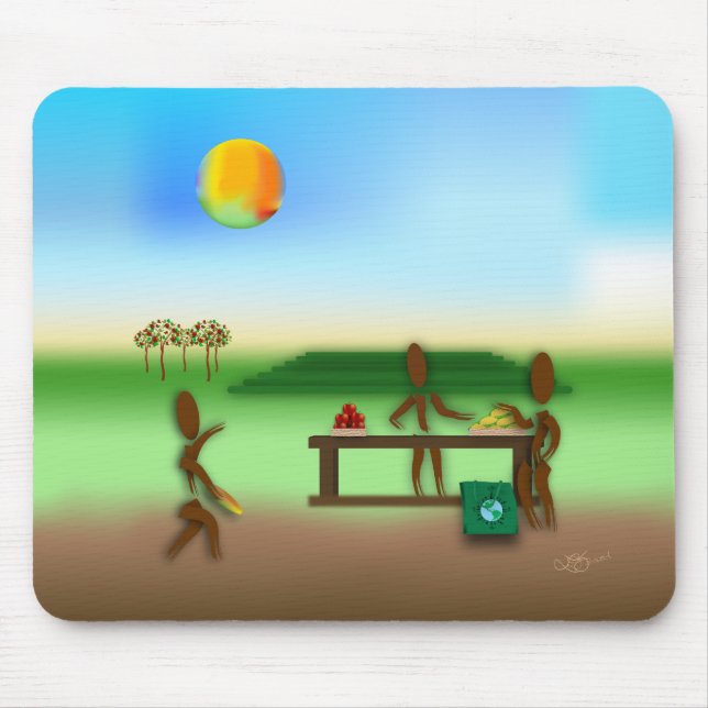 Mousepad Zinglees ~ Farmer's Market (Frente)