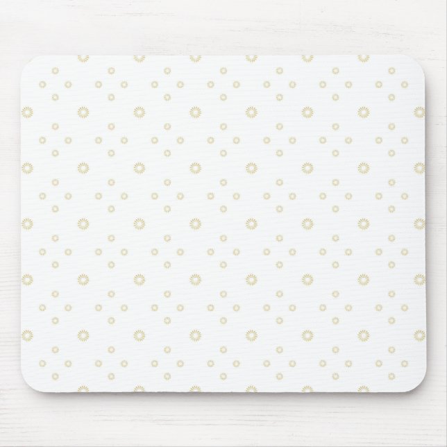Mousepad Zinnia Sol Dourado Branco (Frente)