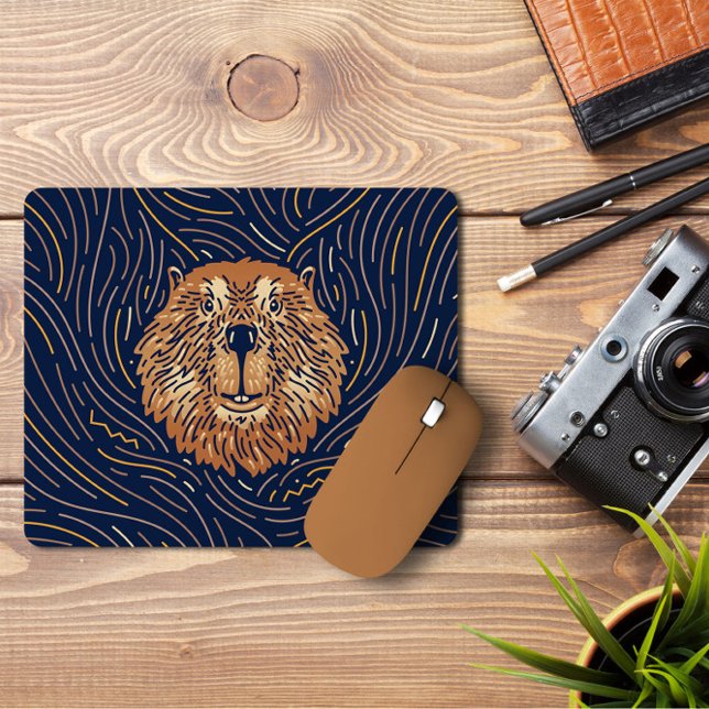 Mousepad Zodiac Beaver Brown | Feixe-espinho de castor dese (Criador carregado)