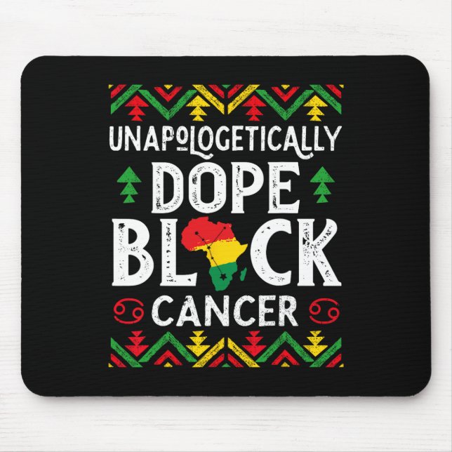 Mousepad Zodiac, Cancer Negro sem desculpas, assina seu (Frente)