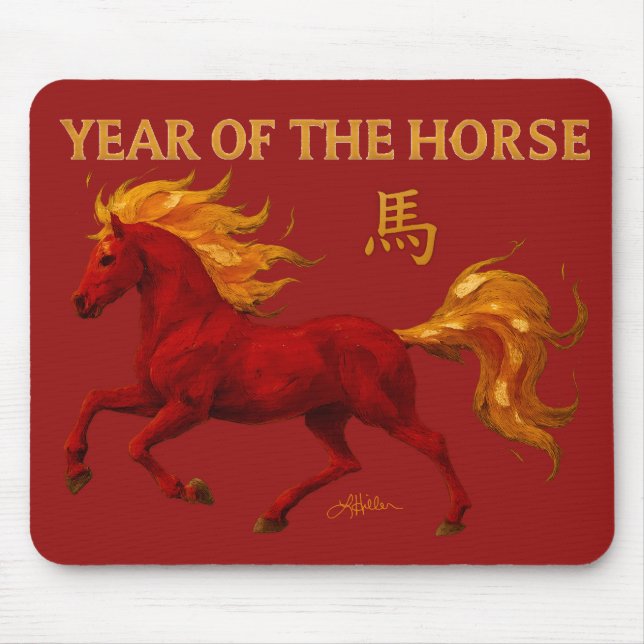 Mousepad Zodiac Chinese New Year 2026 Yang Fire Horse (Frente)