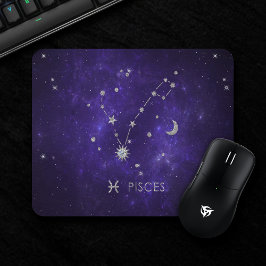 Mousepad Zodiac Peixes roxos | Astrologia Cósmica Horoscópi