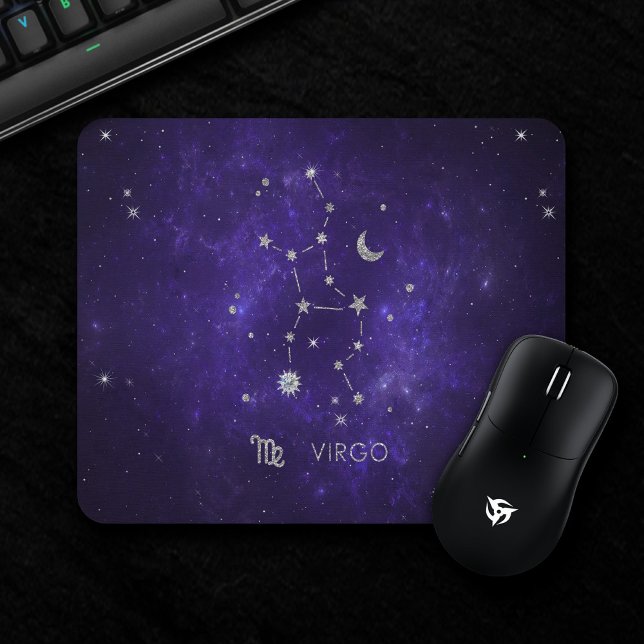 Mousepad Zodiac Roxo | Astrologia Cósmica Horoscópio (Criador carregado)