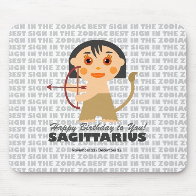 Mousepad Zodíaco sagitário para crianças (Frente)