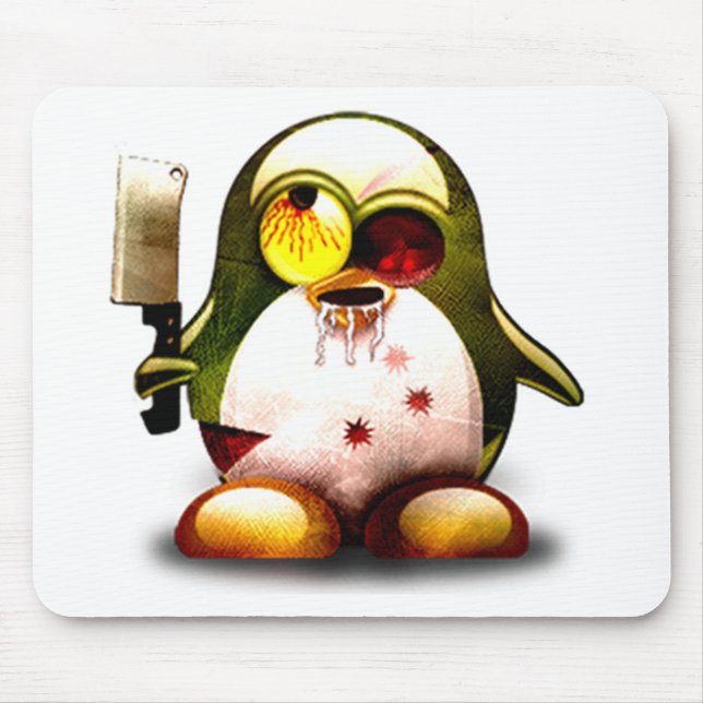 Mousepad Zombi Tux (Linux Tux) (Frente)