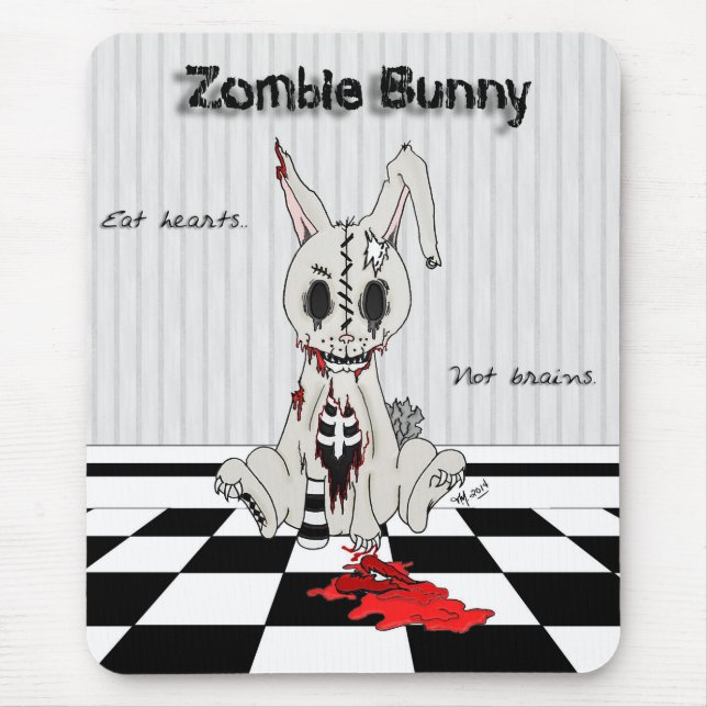 Mousepad Zombie Bunny - com fundo (Frente)