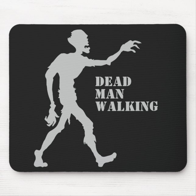 Mousepad Zombie de nome e cor personalizado (Frente)