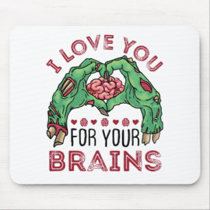 Mousepad Zombie Dia de os namorados Engraçado Te Ama Por C