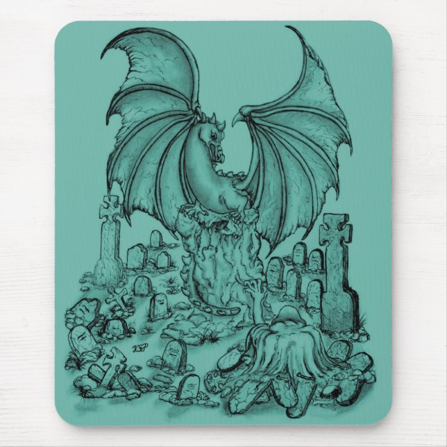 Mousepad Zombie mit Drache (Frente)