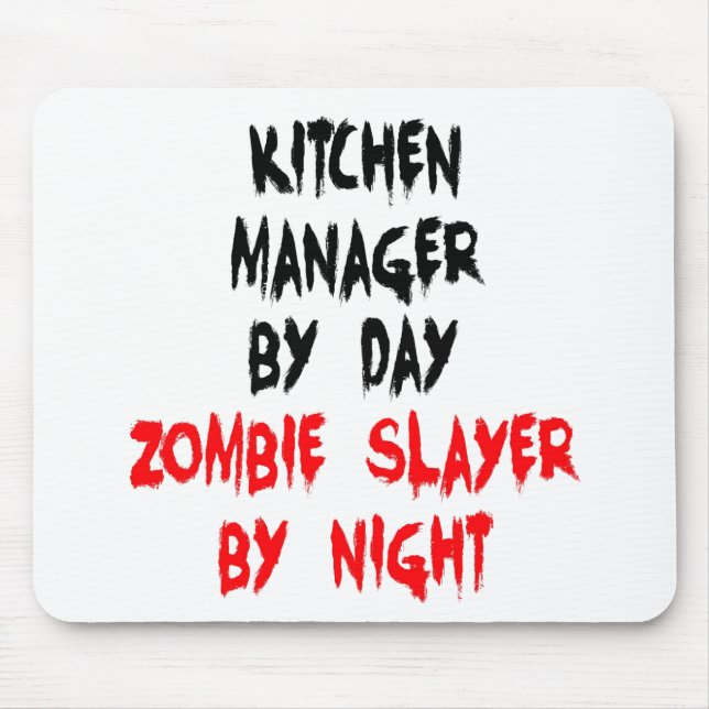 Mousepad Zombie Slayer Kitchen Manager (Frente)