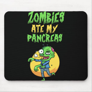 Mousepad Zombies Comeram Meu Pâncreas T1d Diabetes Tipo 1 M