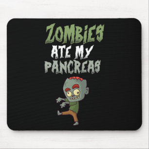 Mousepad Zombies Comeram Meu Pâncreas T1d Menina Com Diabet